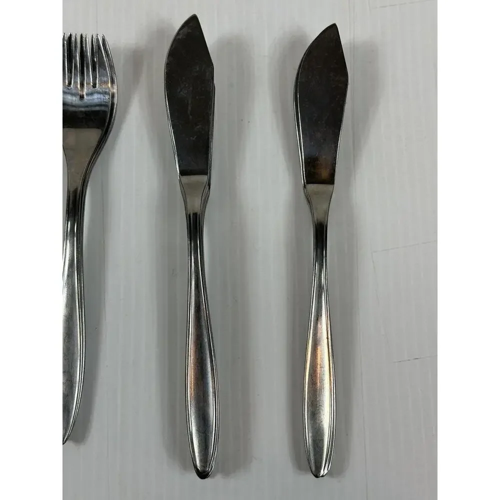 Vintage Chronolite Forks Butter‎ Knifes Stainless Steel 16 Pieces MCM